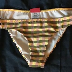 Tigerlily Plaid Criss Cross Bikini Bottom Sz 4